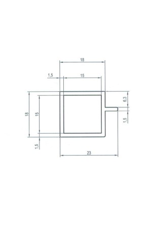 ЛОФТ профиль под стекло 18*23*3000мм, черный муар