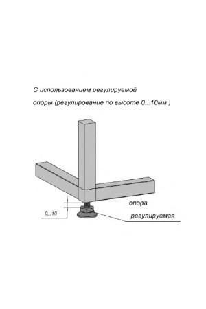 ЛОФТ коннектор №3 с регулируемой опорой, черный