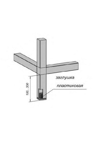 ЛОФТ заглушка квадратная, пластик, черный