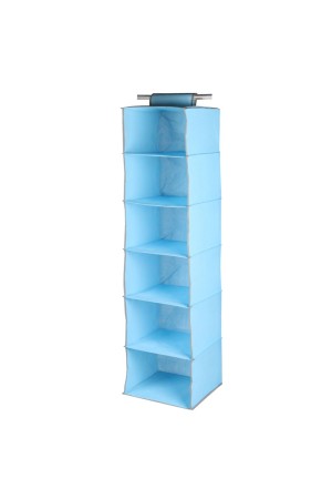 Кофр подвесной "Мишка" 6 секций 1200*300*300мм голубой