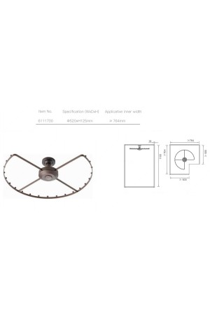 Nuomi/поворотная круговая вешалка для одежды Ralphie Φ520*H125mm серый / 6111700