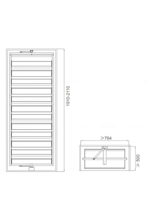 Nuomi/обувница поворотная на 360 градусов Ralphie 700*360*(1910-2110), серый / 6112304