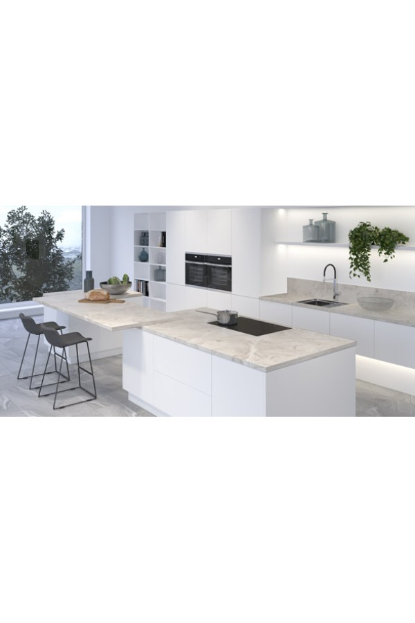 Столешница СОЮЗ 600*4200*38*1U*056М мрамор лацио белый