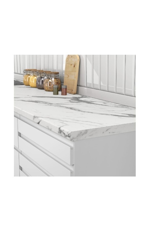 столешница СОЮЗ 600*3050*26*1U*3027Г мрамор белый