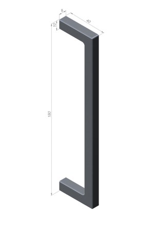 Аристо Slim Line/ручка накладная самоклеящаяся, серебро матовое (400)