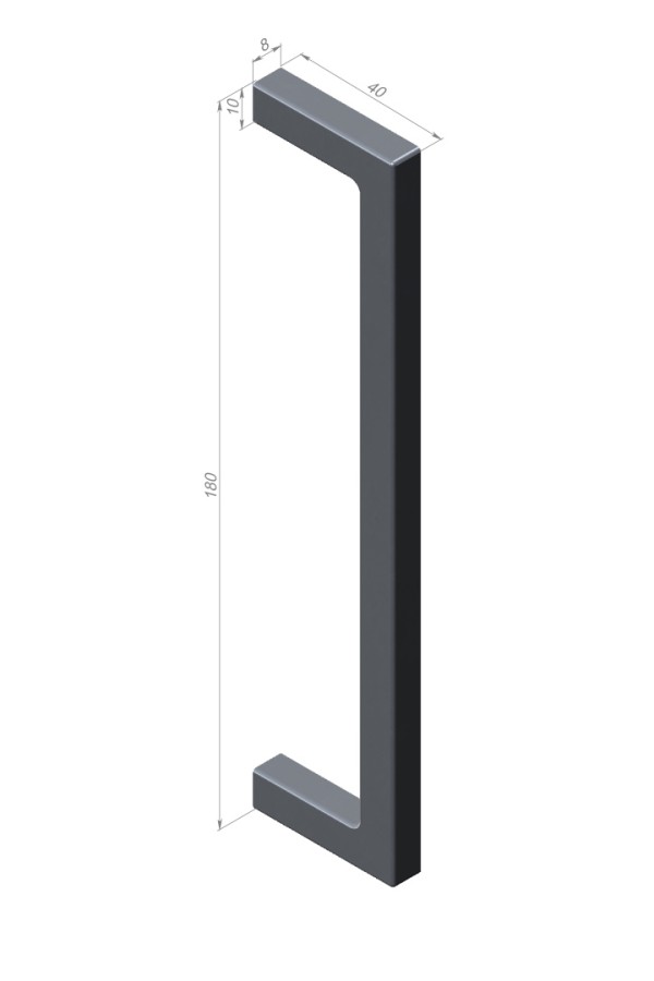Аристо Slim Line/ручка накладная самоклеящаяся, серебро матовое (400)