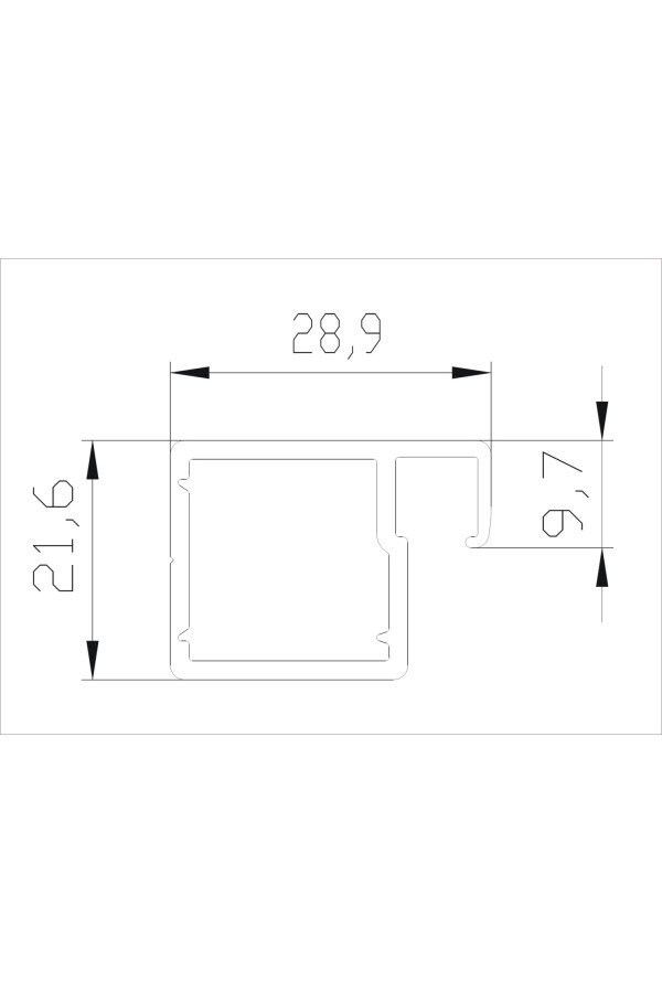 Аристо/* профиль рамочный узкий 708 черный мат 5,4м EDGE MAX