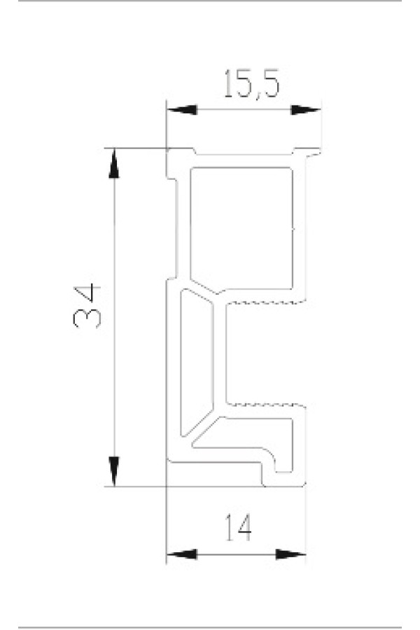 Аристо Slim MAX/белый глянец вертикальный профиль (5,4м) /AV0793.VP540.WHGPC.CJ