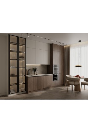 Аристо/Intuit вертикальный профиль для фасадов Intuit, L=4,100 мм, черный матовый/AA0760