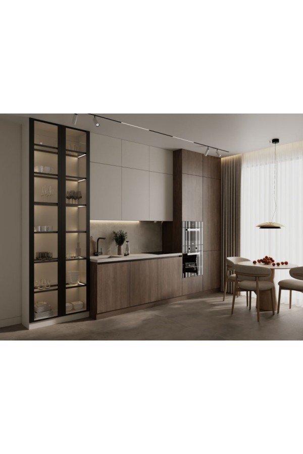 Аристо/Intuit вертикальный профиль для фасадов Intuit, L=4,100 мм, черный матовый/AA0760