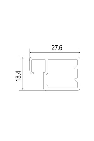 Аристо/* профиль рамочный узкий 705 черный крацованный 5,4м / DE0705.VP540.BKBAN.CJ