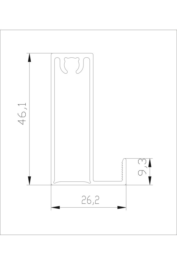 Аристо Slim Line/MAX белый глянец рамка широкая плоская (5,4м) / AV0735.VP540.WHGPC.CJ