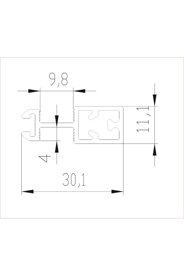 Аристо Slim Line/черный матовый рамка средняя декор (5,4м) / AV0699.VP540.BKSPC.CJ