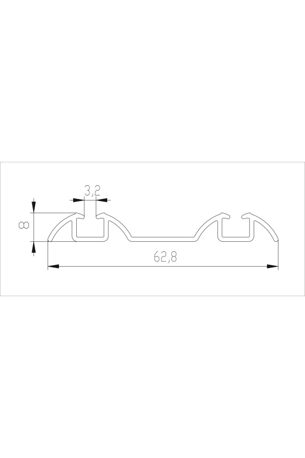 Аристо Slim Line/золото крацованное направляющая нижняя (5,4м) / AS0504.VP540.GLBAN.CJ