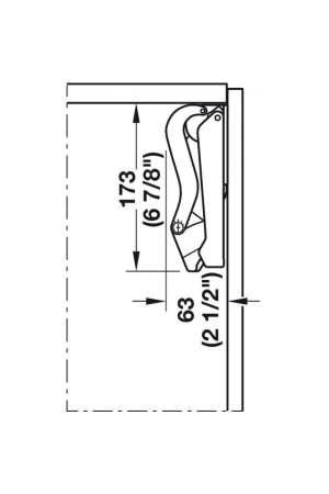 #механизм Free space 1,8 модель D, PUSH to open, комплект белый/372.27.707