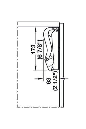 #механизм Free space 1,8 модель E, PUSH to open, комплект белый/372.27.708