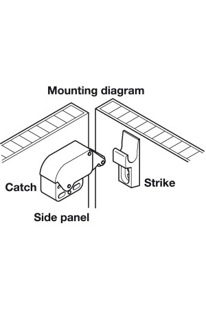 Ответная часть мебельной защелки Mini Latch 245.54.090 Hafele