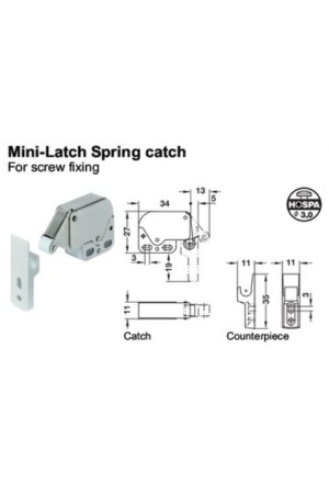 Ответная часть мебельной защелки Mini Latch 245.54.090 Hafele
