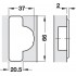 #петля Duomatic Plus 155гр, угловое крепление, 48/6, чашка 12мм/329.29.373