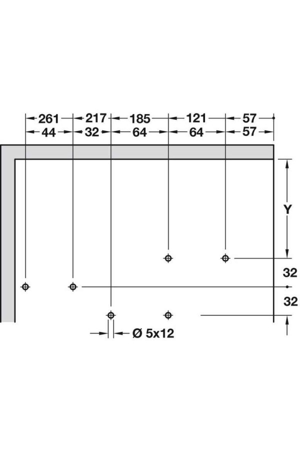 Комплект подъемных механизмов Free fold short 910-970мм на 6,4-11,5кг модель J5fs БЕЗ заглушек 372.38.684 Hafele