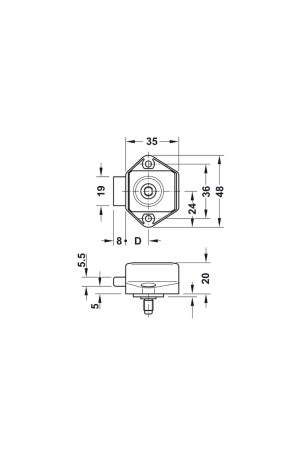 #накладной замок-задвижка для Push-Lock Mini, никелированный матовый/211.61.604