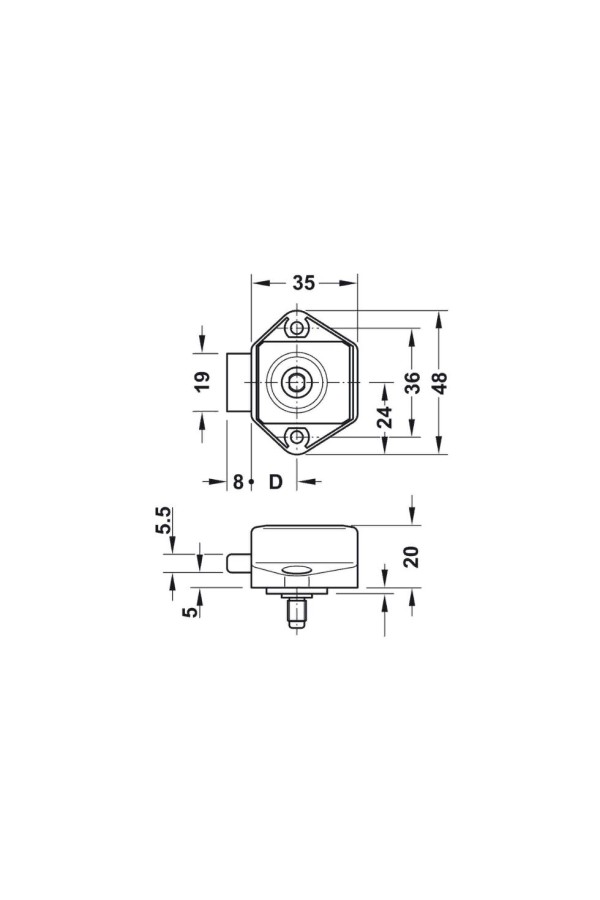 #накладной замок-задвижка для Push-Lock Mini, никелированный матовый/211.61.604