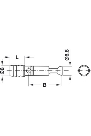 #эксцентрик MINIFIX болт для соединения на ус 8/B24 (100)/262.12.822