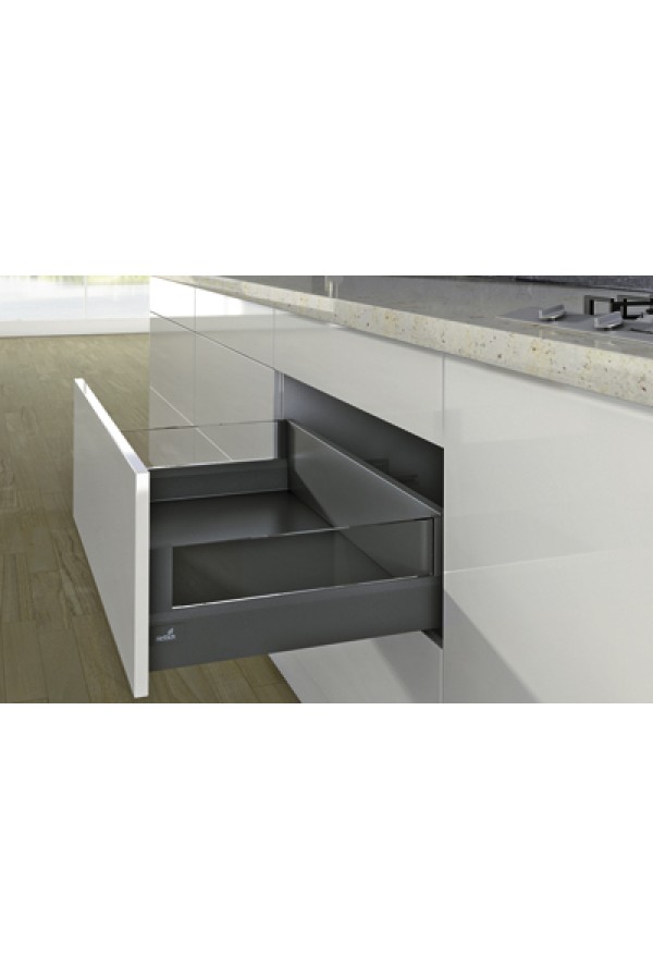Выдвижной ящик ArciTech с надставками DesignSide 186/94*500мм, БЕЗ напрвляющих антрацит 9150551 Hettich