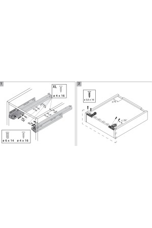 Фиксаторы направляющих Actro You для деревянных ящиков антрацит 9257265 Hettich