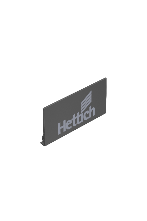 Заглушка на боковину ящика AvanTech You с логотипом Hettich, антрацит 9257705 Hettich