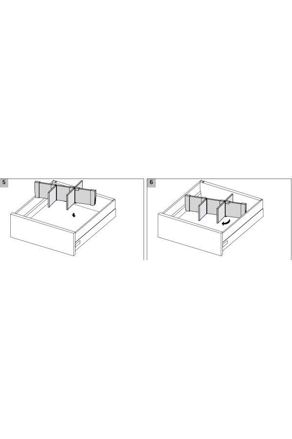 Внутренняя организация OrgaStore 820, 1000мм для ящиков InnoTech Atira белая 9194855 Hettich