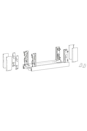 Боковина для ящиков Avantech You Inlay, 187*450мм правый серебристый 9257136 Hettich
