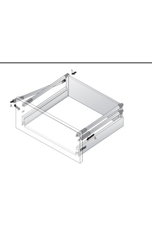 Адаптер продольного релинга для ящика InnoTech Atira, серый 9206256 Hettich