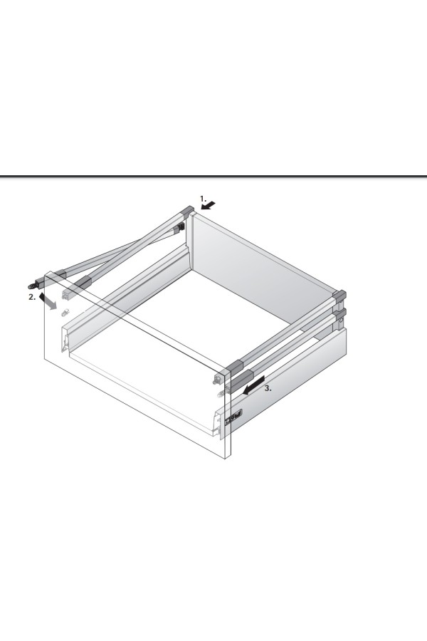Адаптер продольного релинга для ящика InnoTech Atira, серый 9206256 Hettich