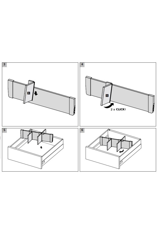 Разделитель внутренней организации OrgaStore для ящика AvanTech You антрацит 9278249 Hettich