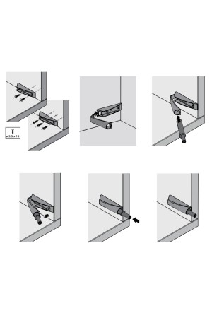 Механизм Push to open Pin для петель под прикручивание длинный ход антрацит 9089626 Hettich