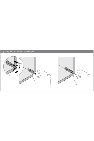 Механизм Push to open Pin для петель под прикручивание длинный ход антрацит 9089626 Hettich
