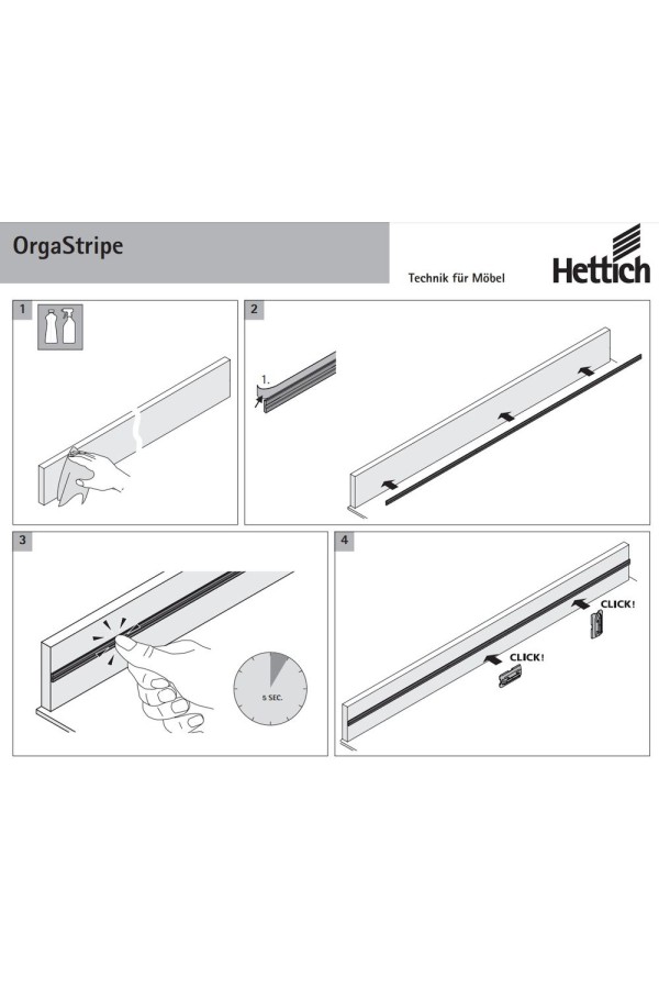 Фиксатор внутренней организации OrgaClip антрацит 9203467 Hettich