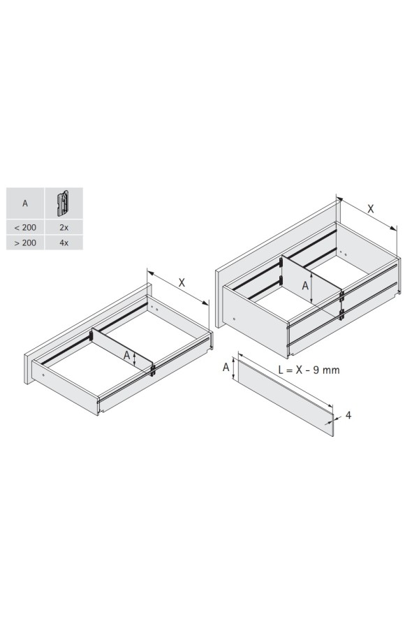 Фиксатор внутренней организации OrgaClip антрацит 9203467 Hettich