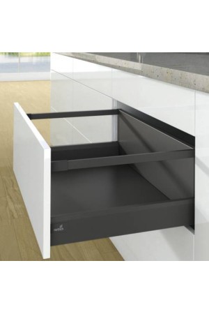 Выдвижной ящик InnoTech Atira с релингом 176*420мм Push-to-Open антрацит 9245443 Hettich