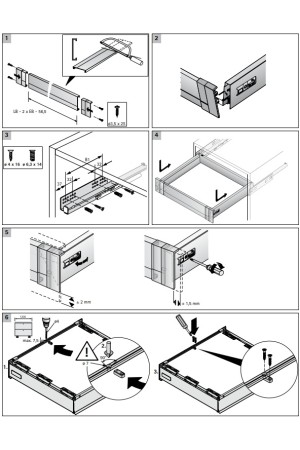 Передняя панель внутреннего ящика InnoTech Atira 2000мм антрацит 9194766 Hettich