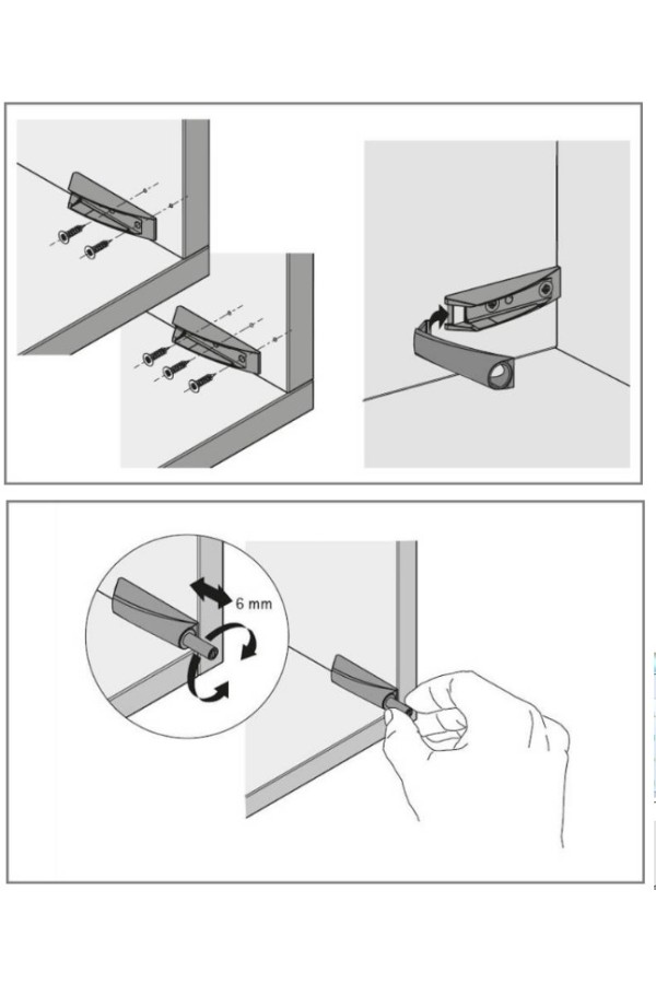 Механизм Push to open Pin для петель под прикручивание длинный ход белый 9089587 Hettich