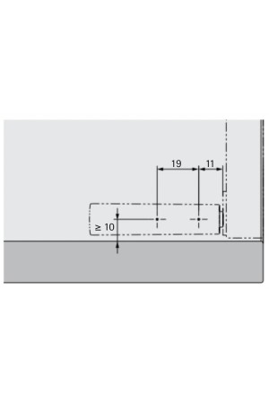 Механизм Push to open magnet для петель под прикручивание короткий ход белый 9089590 Hettich