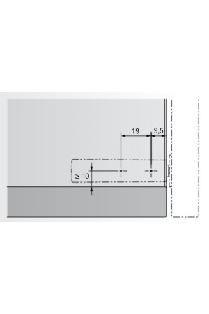 Механизм Push to open magnet для петель под прикручивание короткий ход белый 9089590 Hettich