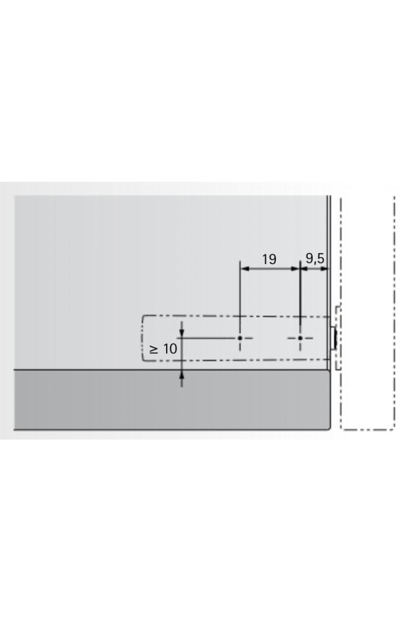 Механизм Push to open magnet для петель под прикручивание короткий ход белый 9089590 Hettich
