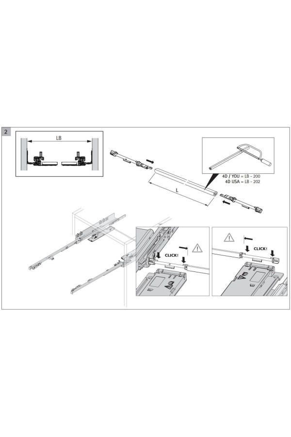 Механизм Push to Open Silent 10 кг для направляющих Quadro 4D V6 с доводчиком 9246312 Hettich