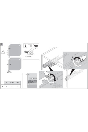 Механизм Push to Open Silent 10 кг для направляющих Quadro 4D V6 с доводчиком 9246312 Hettich