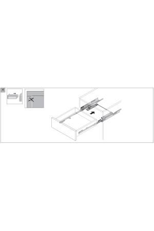 Механизм Push to Open Silent 10 кг для направляющих Quadro 4D V6 с доводчиком 9246312 Hettich