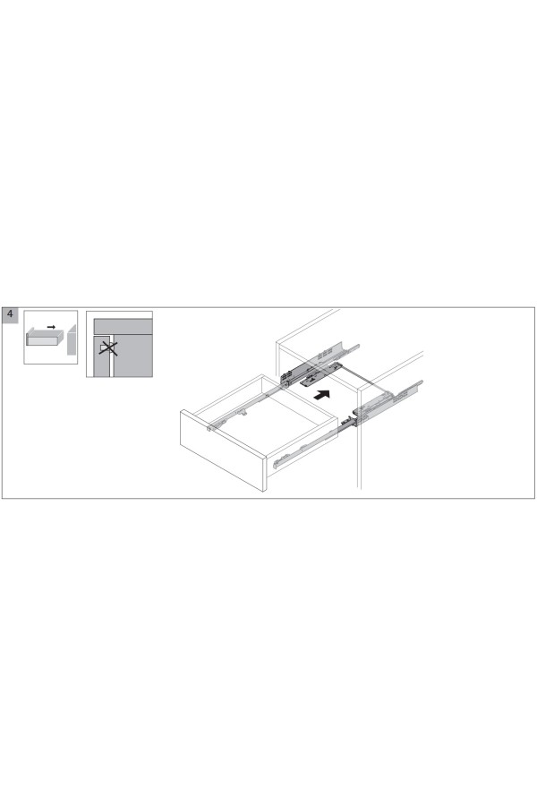 Механизм Push to Open Silent 10 кг для направляющих Quadro 4D V6 с доводчиком 9246312 Hettich