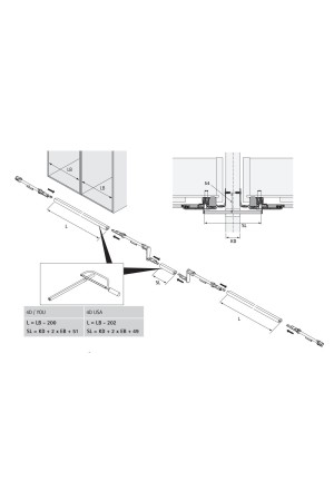 Механизм Push to Open Silent 10 кг для направляющих Quadro 4D V6 с доводчиком 9246312 Hettich